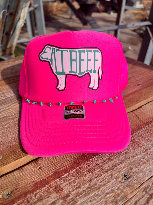 Eat Beef Ladies Trucker Cap
