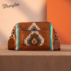 Wrangler Southwestern Knitted Crossbody Bag - Brown