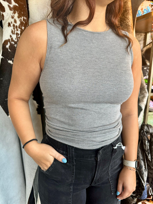 The Softest Ribbed Crew Neck Tank