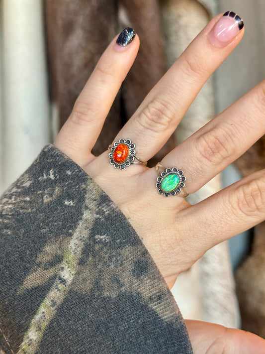Flower Power Opal Ring