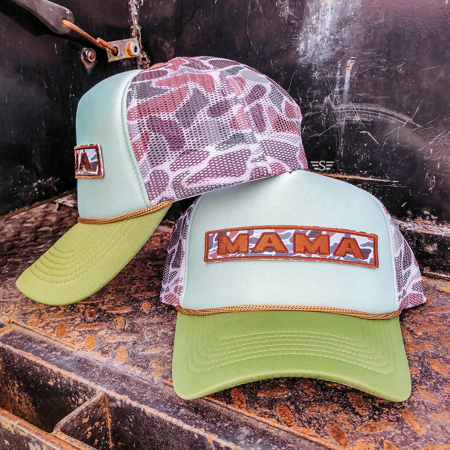 Duck Camo Mama Printed Mesh Trucker Cap