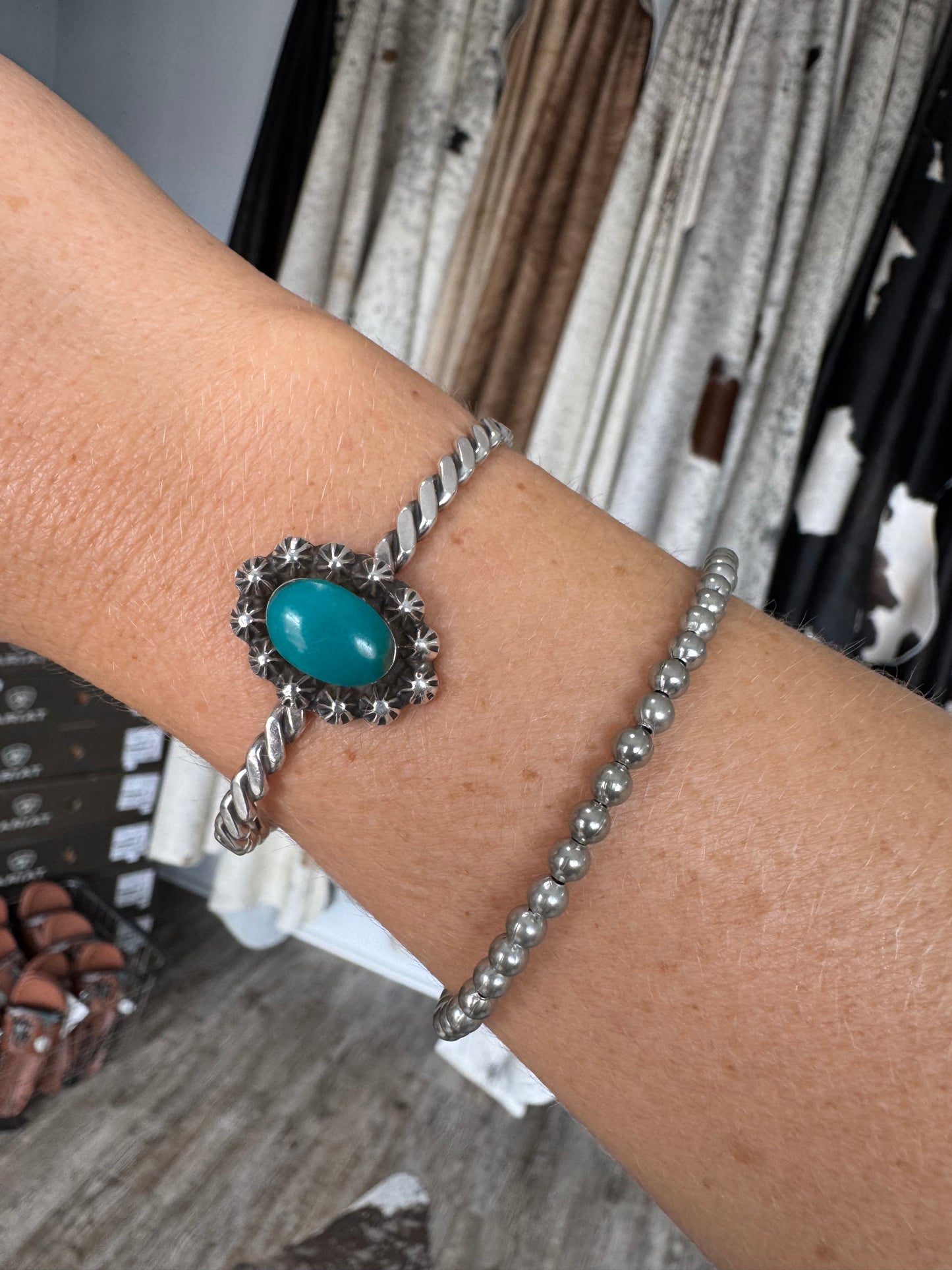 4mm Silver Plated Pearl Bracelet