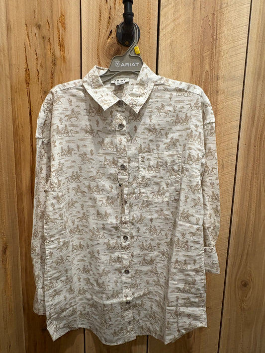 ARIAT Womens Poppy Summer Oversized LS Shirt