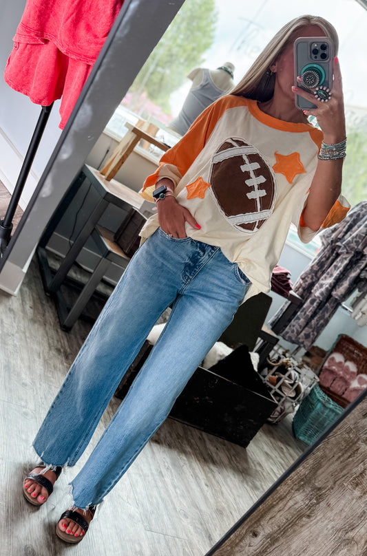 Football Season Quarter Length Tee