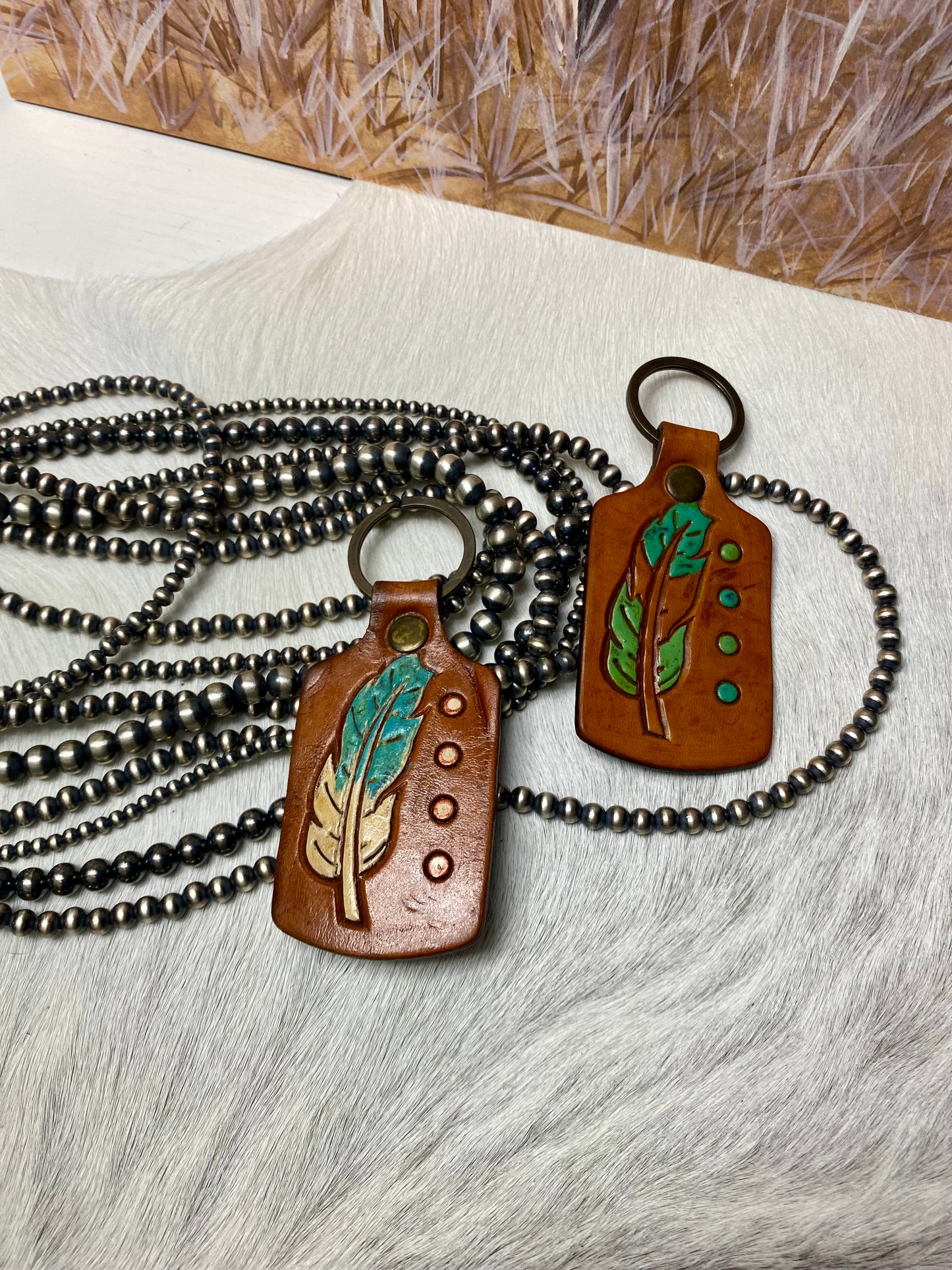 Feather Keychains
