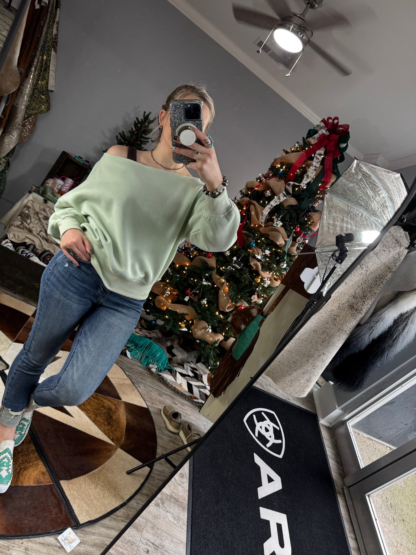 Off The Shoulder Sweatshirt