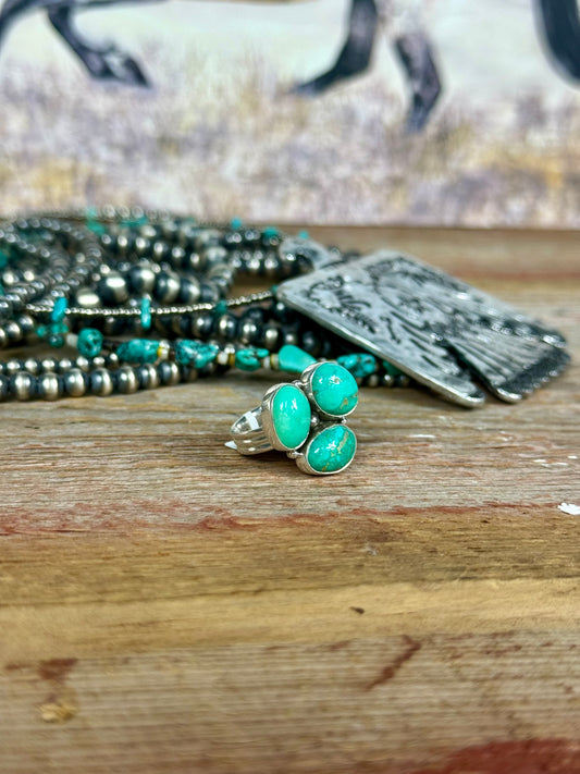 Turquoise Cluster Ring