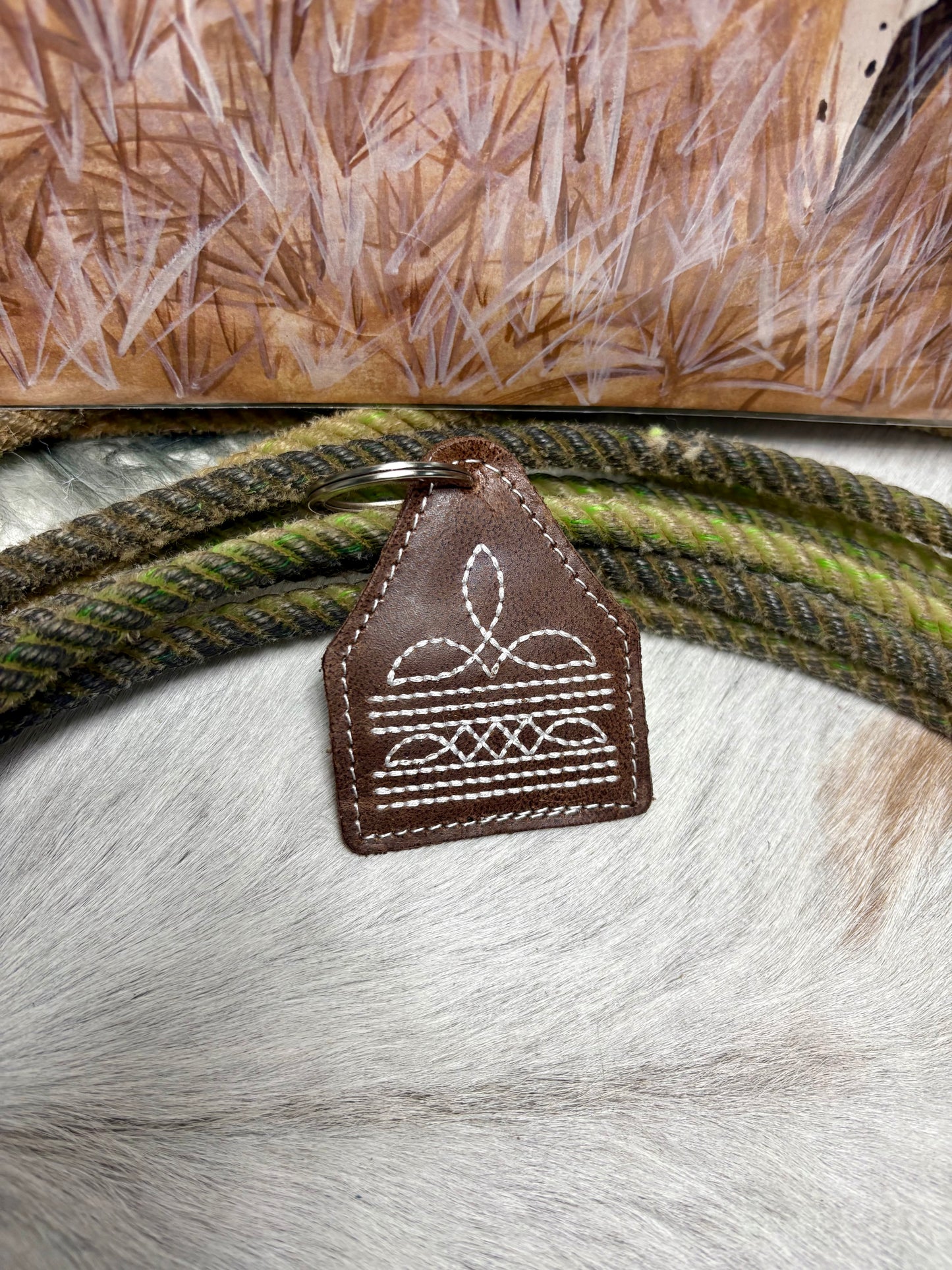 Fancy Boot Stitch Keychain