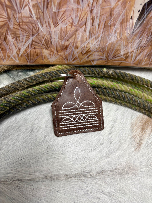 Fancy Boot Stitch Keychain