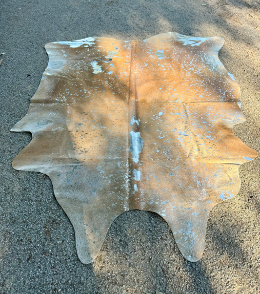 Jumbo Tan Acid Washed Cowhide Rug