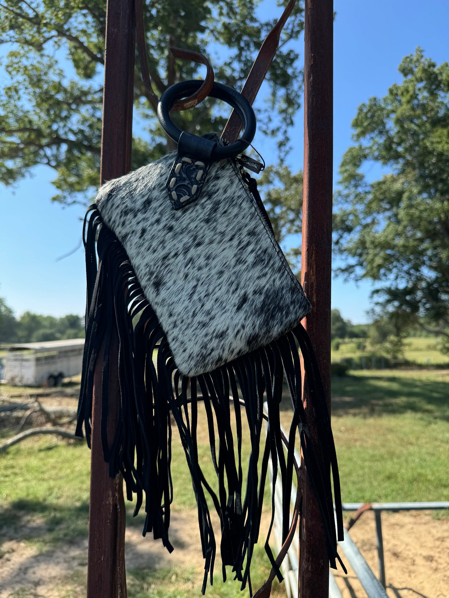 The Fringy Freida Cowhide Wristlet
