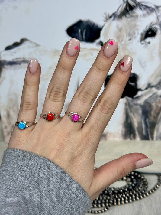 Opal Circle Ring