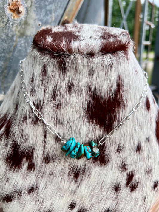 Z Bar Turquoise Stone Necklace