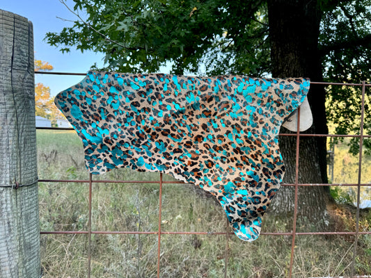Calf Metallic Cheetah Print Hide