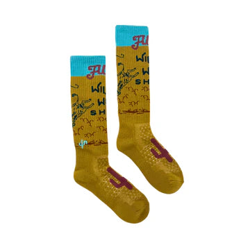 CACTUS ALLEY - WILD WEST SHOW TAN PERFORMANCE SOCKS