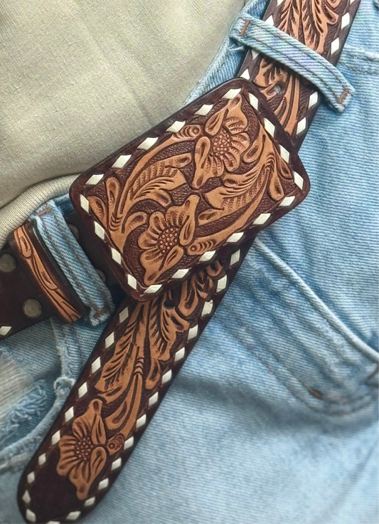 Genuine Leather Belt- Brown