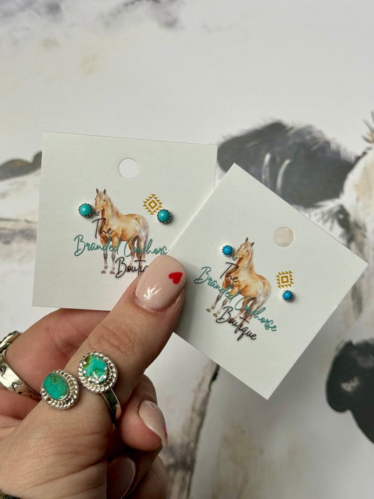 Dainty Turq Studs
