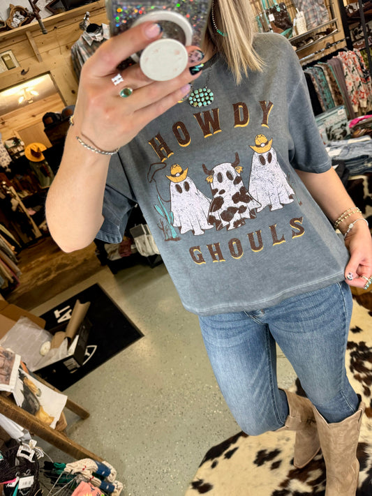 Howdy Ghouls Semi-Cropped Tee