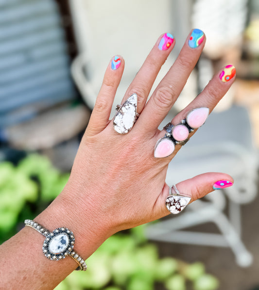 Sugar Sage Ring (shown on ring finger)