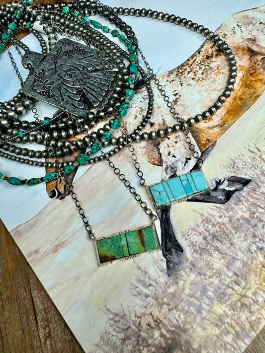 The Stevie Bar Turquoise Necklace