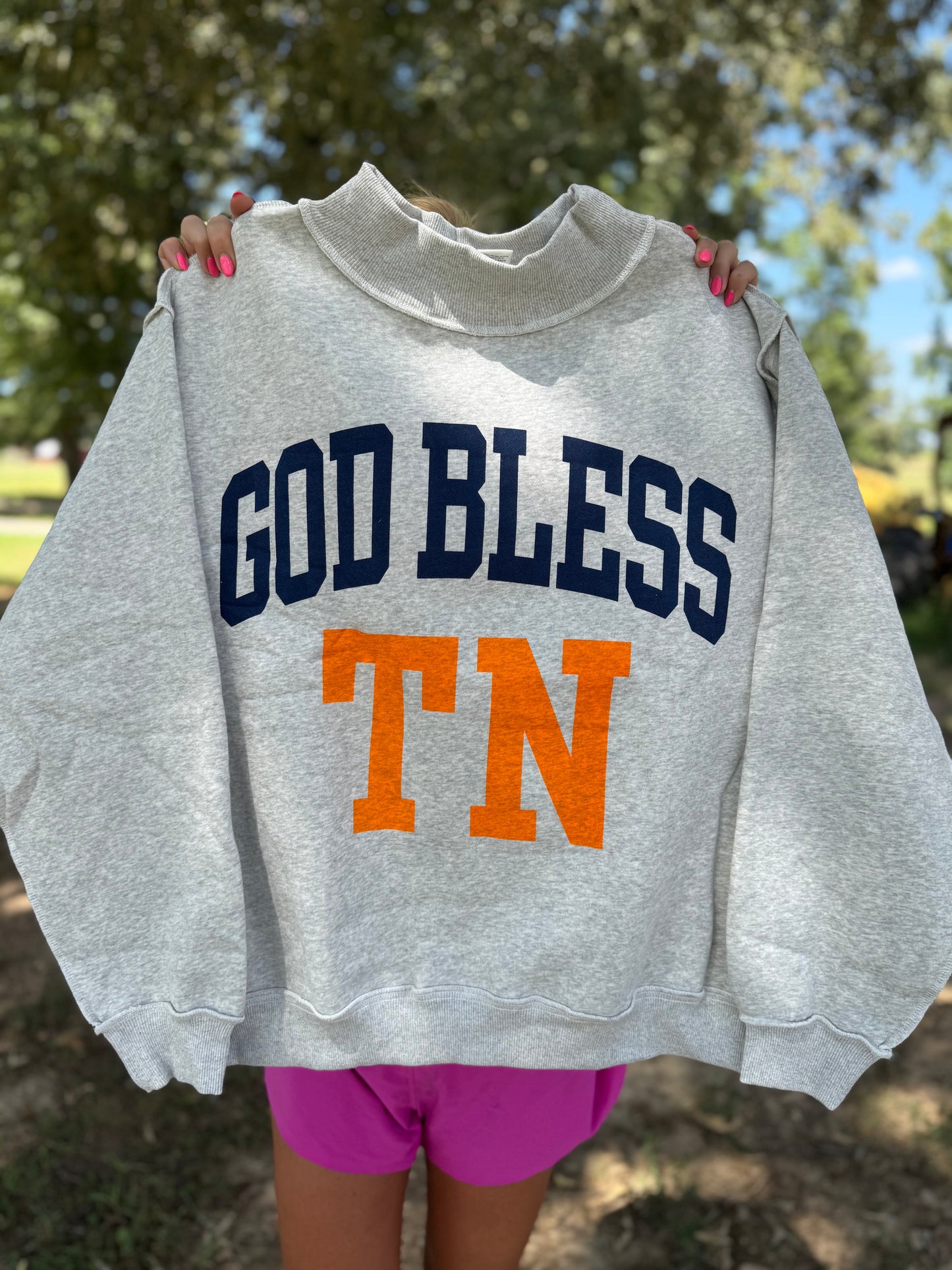 God Bless TN Mock Neck Sweatshirt