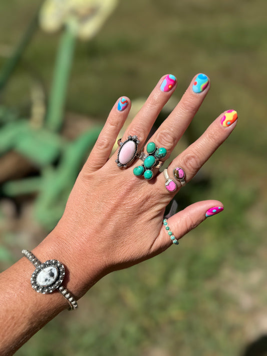 Rosè Wrangler Ring (shown on ring finger)
