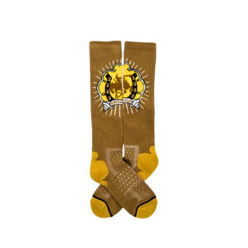 LUCKY BUCKING COWGIRL TAN PERFORMANCE SOCKS