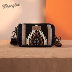 Wrangler Southwestern Knitted Mini Crossbody/Wallet - Black