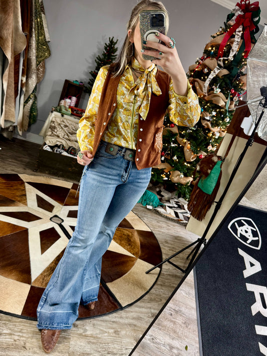 Streets of Gold Zipper Blouse
