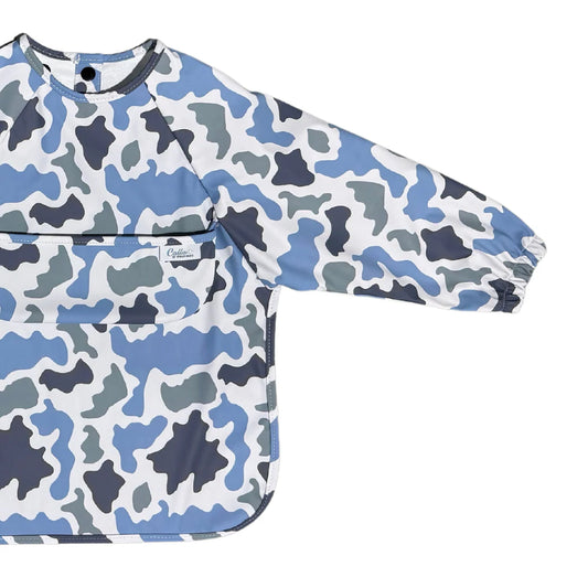 The Grayson Long Sleeve Bib Blue Camo Print