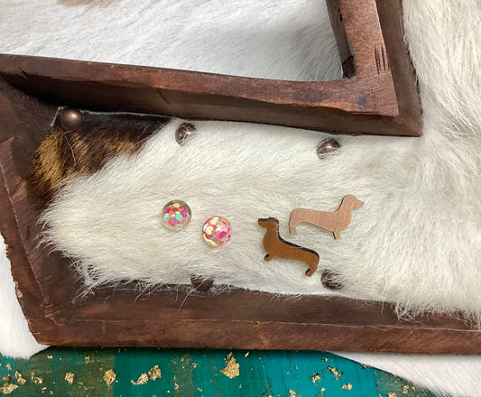 Dachshund Stud Earring Set of 2