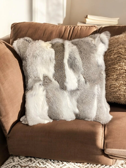 18” Tan & Grey Pillow