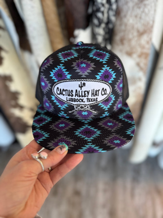 Neck Rope Cactus Alley Cap (Blue Aztec)