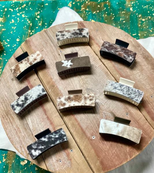 Cowhide Claw Clip 4"
