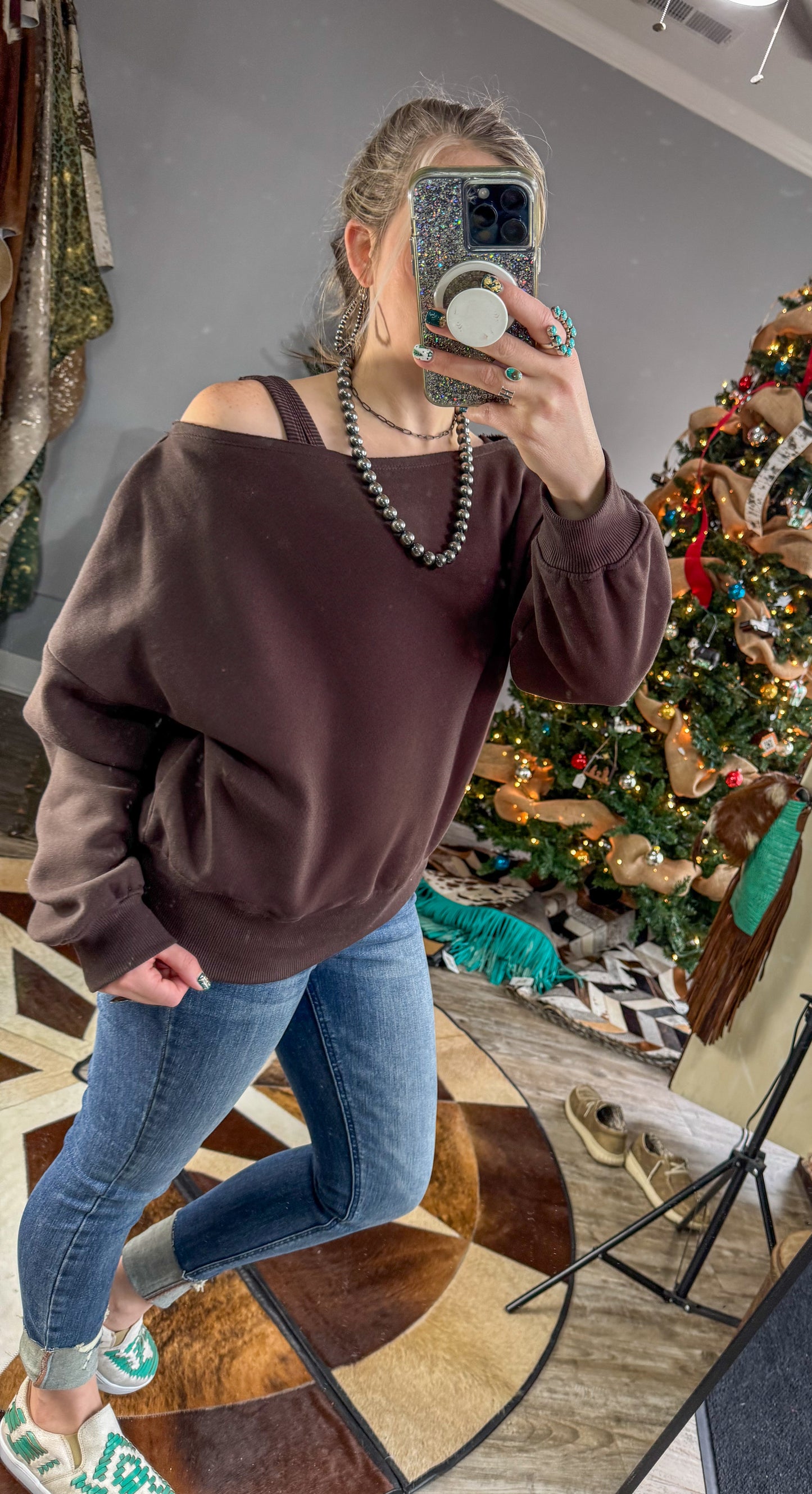 Off The Shoulder Sweatshirt