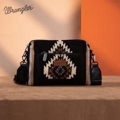 Wrangler Southwestern Knitted Crossbody Bag - Black