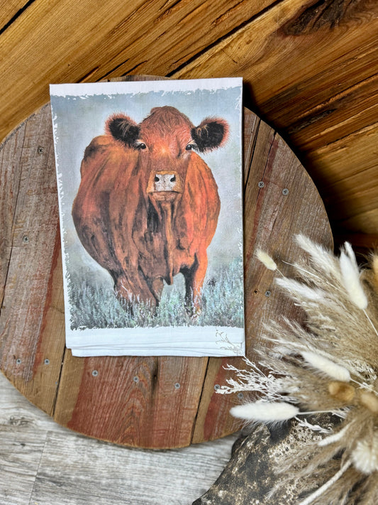 The Red Heifer Tea Towel