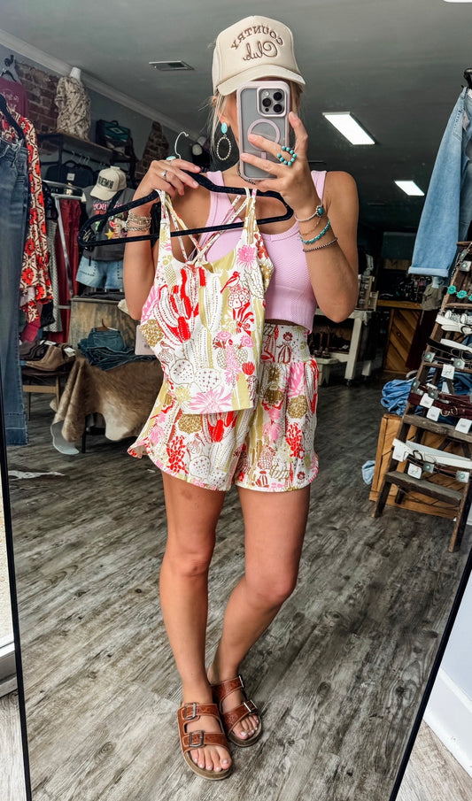 Citrus Cactus Activewear Set