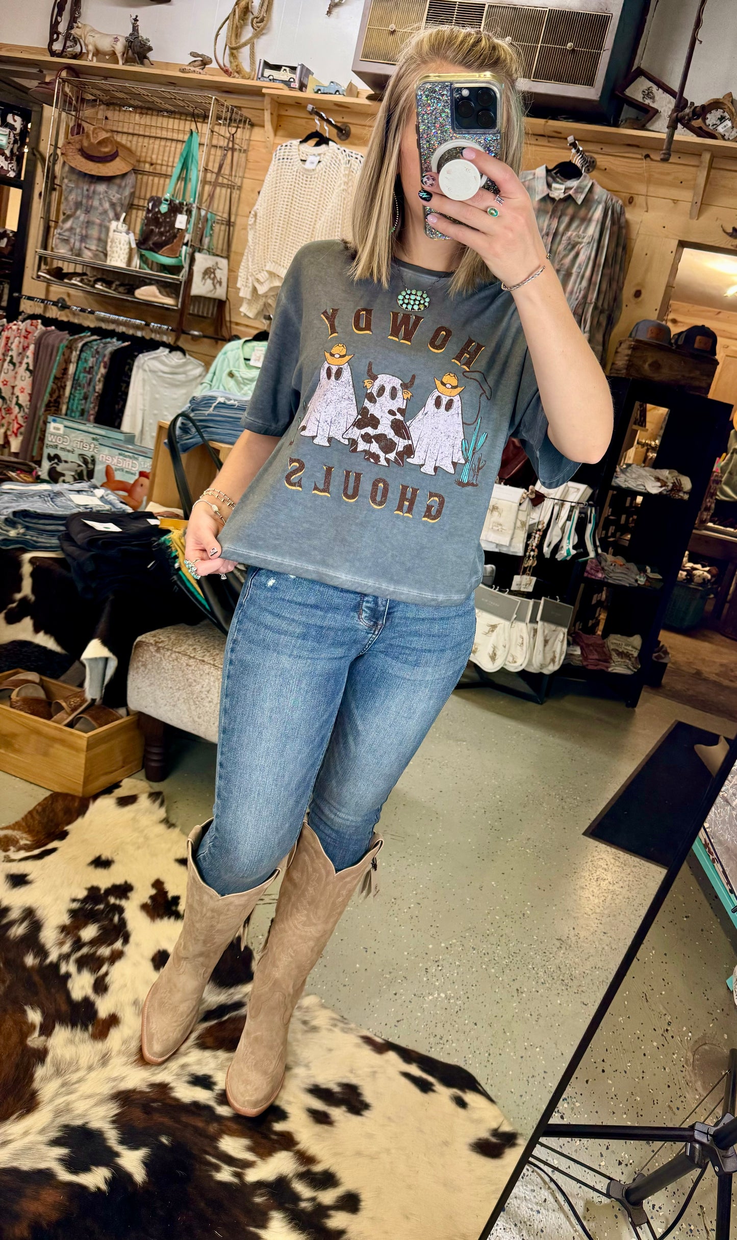Howdy Ghouls Semi-Cropped Tee
