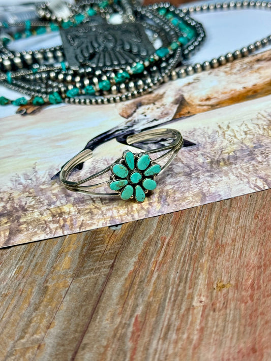 Turquoise Bloom Cuff