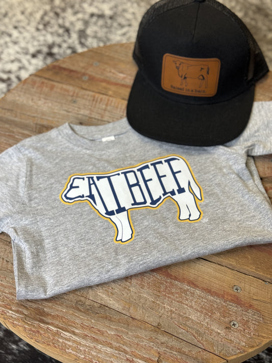 Eat Beef Toddler Tee Grey
