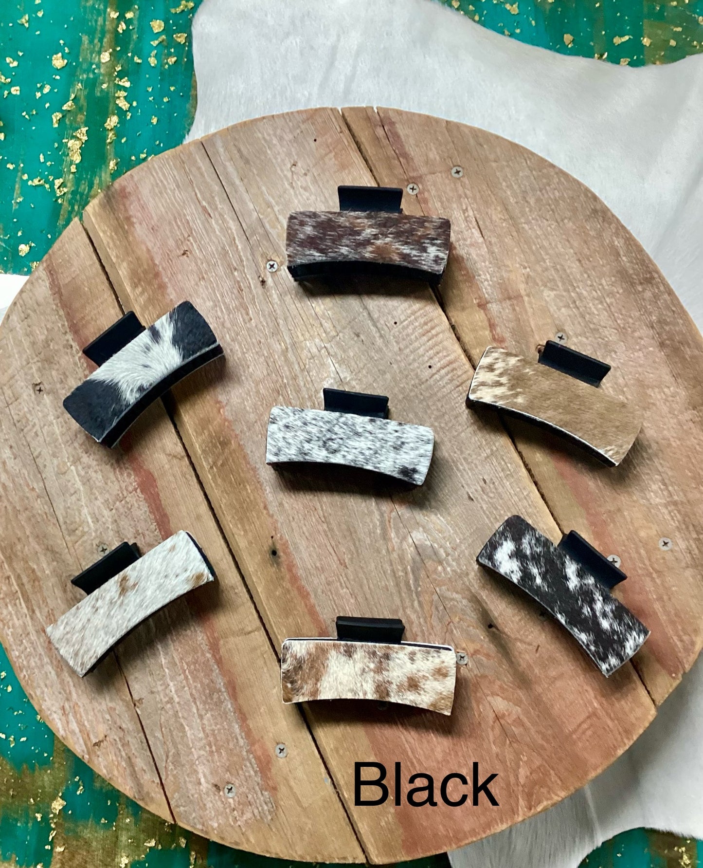 Cowhide Claw Clip 4"