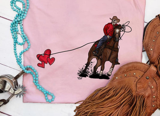 Kids Catching Hearts Pink Tee