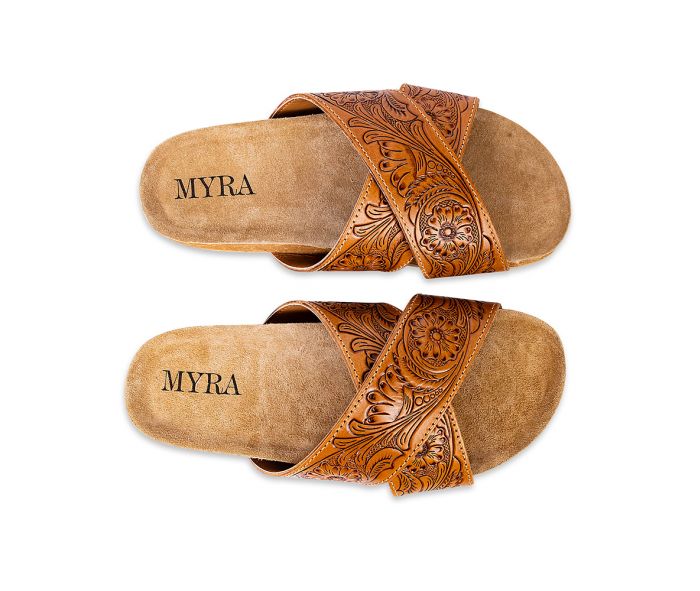 Gracie Hand-Tooled Sandals
