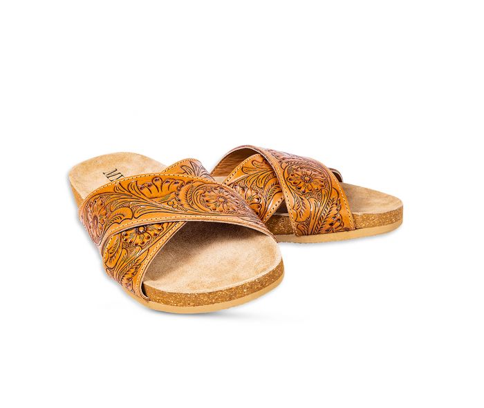 Gracie Hand-Tooled Sandals