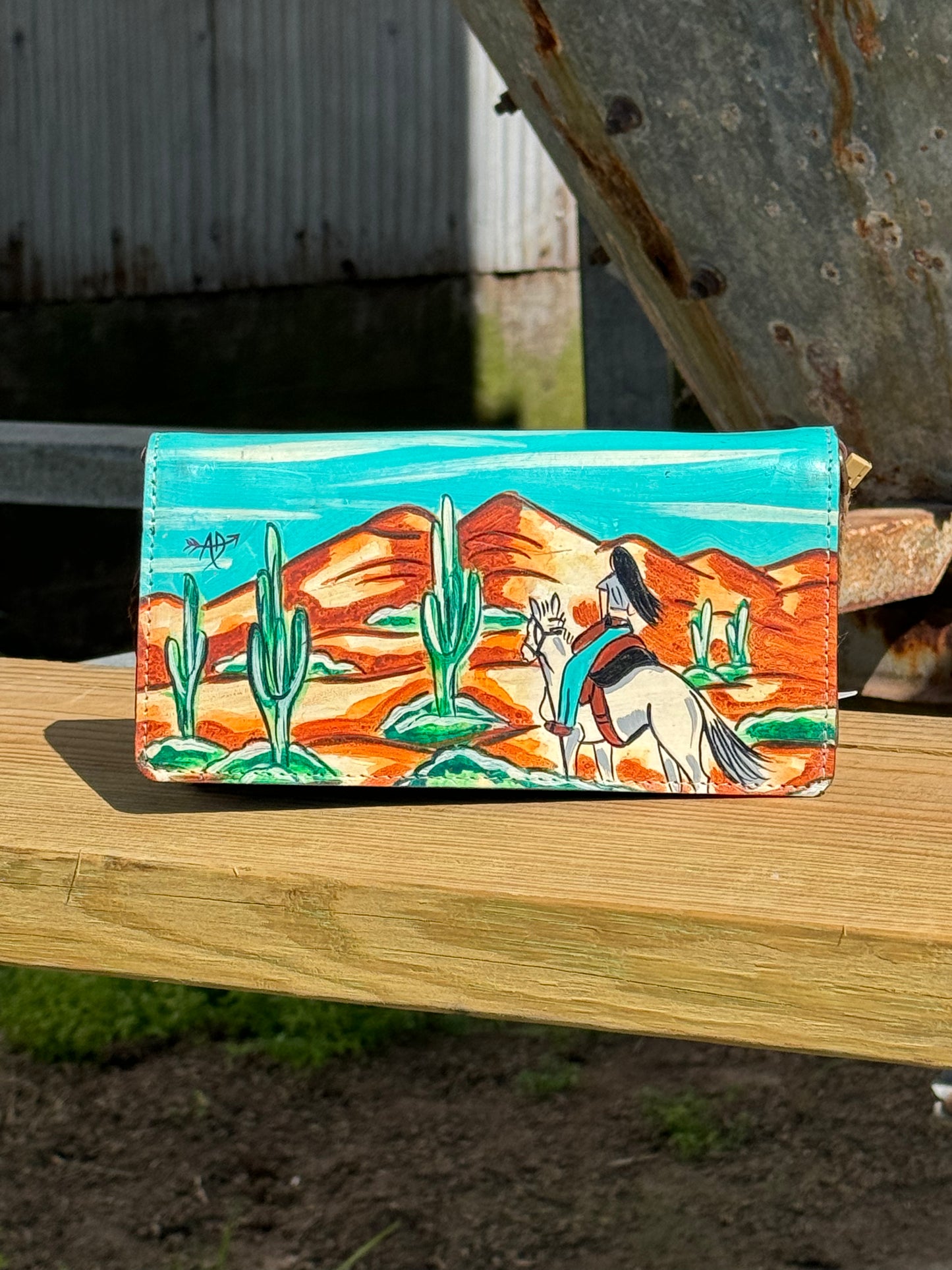 The Ride With A View Hand Painted Purse