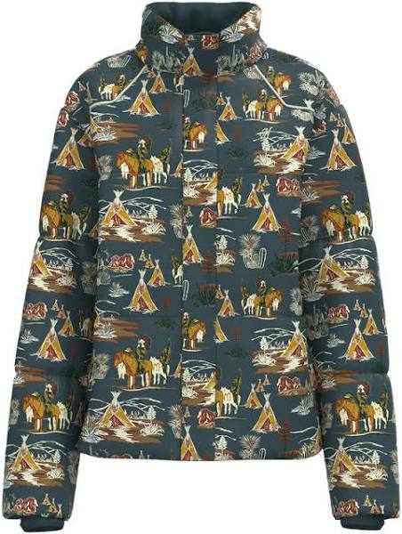Bramble Puffer Jacket Colorful Pattern