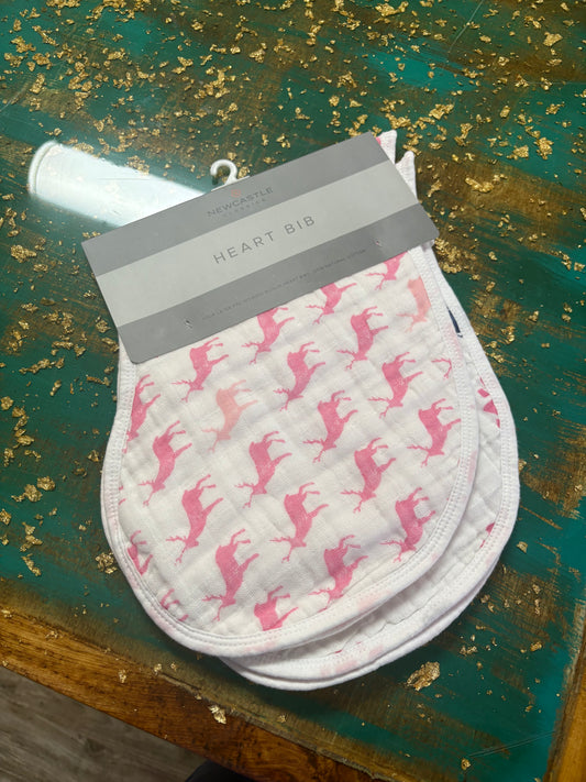 Pop Pink Hearts Bib