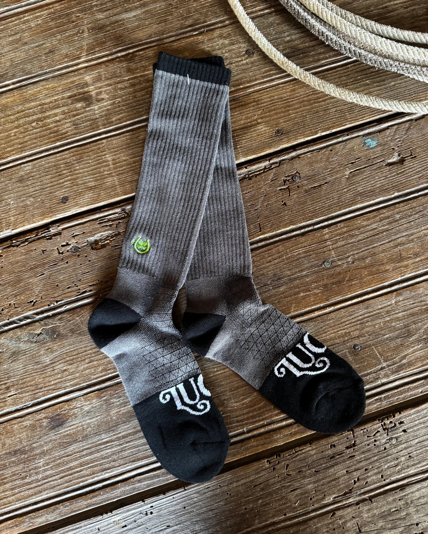 THE COWBOY- GREY PERFORMANCE BOOT SOCKS