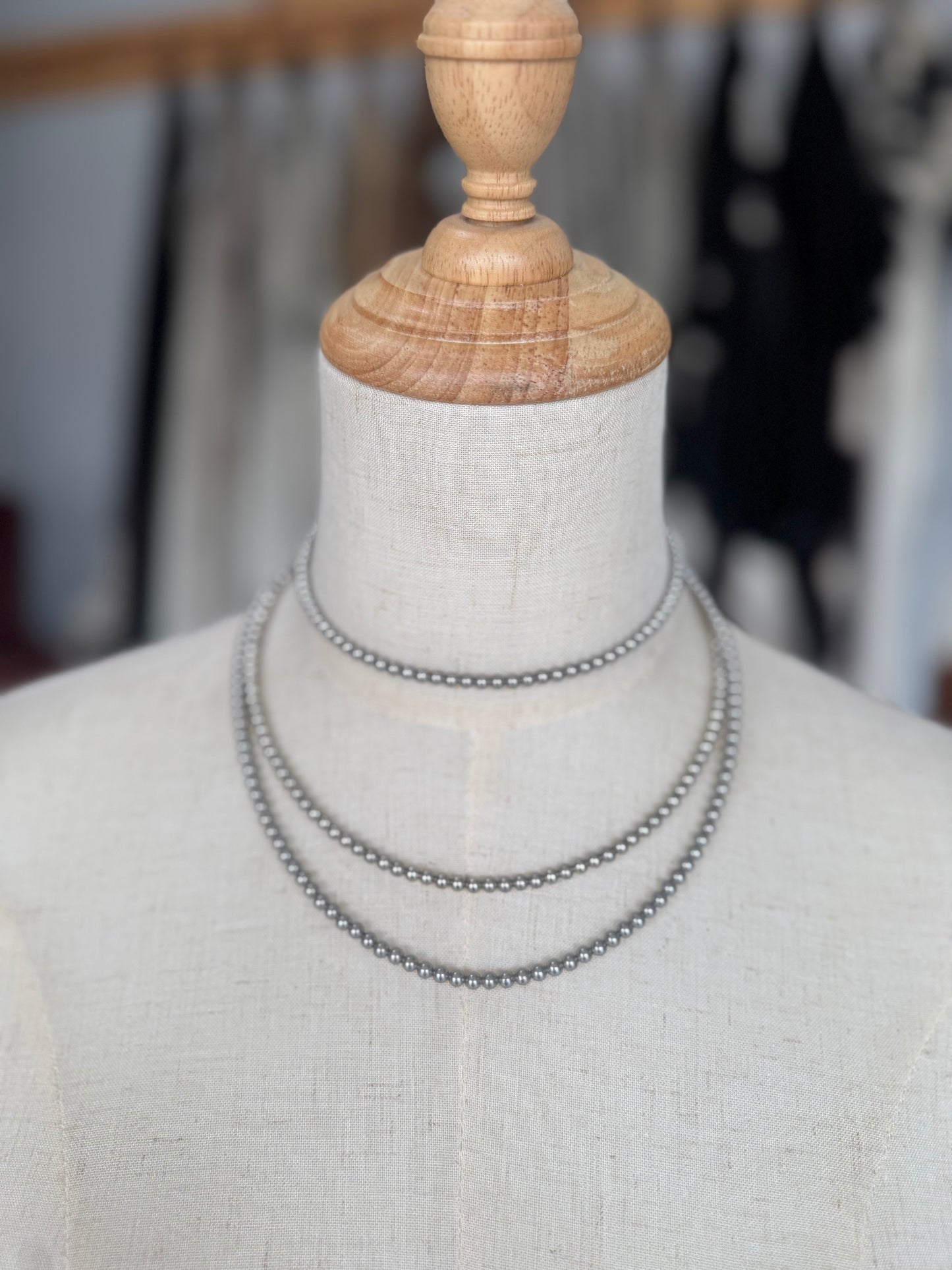 4mm 13in Silver Plated Necklace (top)